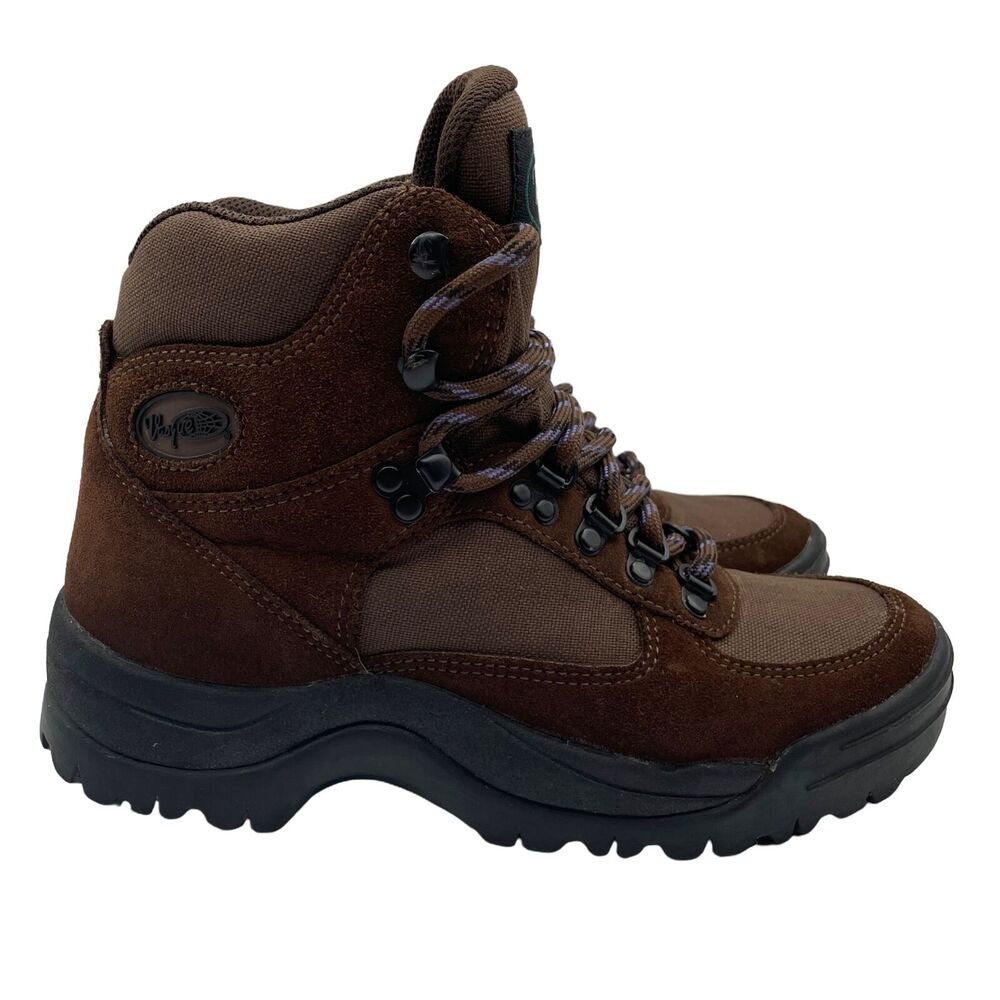 Vasque Hiking Boots Dark Brown Waterproof Vintage Mid Suede Leather Men Size 7.5